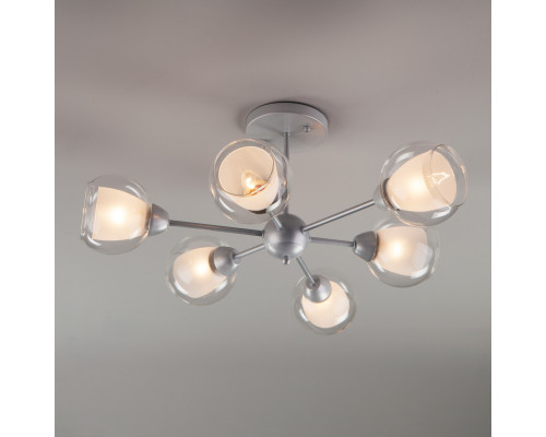 Заказать Люстра на штанге Eurosvet 30163/6 матовое серебро| VIVID-LIGHT.RU