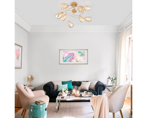 Оформить заказ Люстра на штанге Eurosvet 30168/8 матовое золото| VIVID-LIGHT.RU