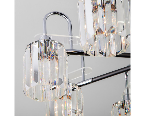 Купить Люстра на штанге Eurosvet 70090/8 графит| VIVID-LIGHT.RU