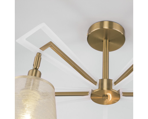 Купить Люстра на штанге Eurosvet 60082/5 золотая бронза| VIVID-LIGHT.RU