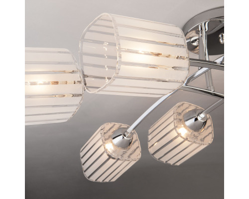 Купить Люстра на штанге Eurosvet 30125/8 хром| VIVID-LIGHT.RU