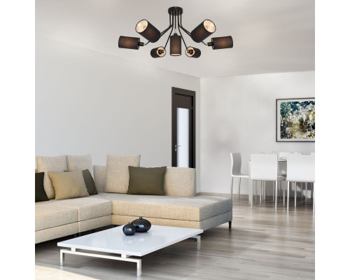 Заказать Люстра на штанге Eurosvet 70072/7 черный| VIVID-LIGHT.RU