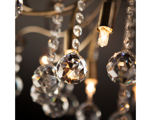 Оформить заказ Люстра на штанге Eurosvet 10042/12 античная бронза/прозрачный хрусталь| VIVID-LIGHT.RU