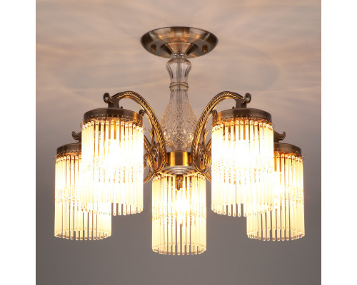 Оформить заказ Люстра на штанге Eurosvet 60014/5 античная бронза| VIVID-LIGHT.RU