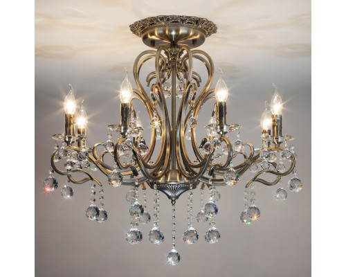 Купить Люстра на штанге Eurosvet 12505/8 античная бронза Strotskis| VIVID-LIGHT.RU