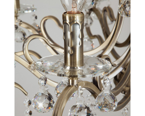 Купить Люстра на штанге Eurosvet 12505/8 античная бронза Strotskis| VIVID-LIGHT.RU