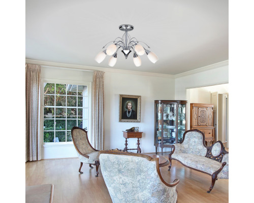 Сделать заказ Люстра на штанге Eurosvet 22080/6 хром| VIVID-LIGHT.RU