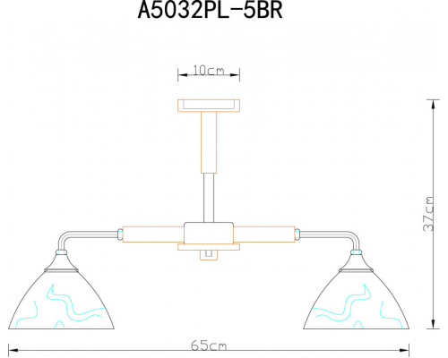 Сделать заказ Люстра на штанге ARTE Lamp A5032PL-5BR| VIVID-LIGHT.RU