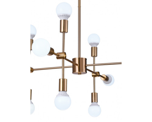 Сделать заказ Люстра на штанге Natali Kovaltseva LOFT LUX 75130/8C GOLD| VIVID-LIGHT.RU