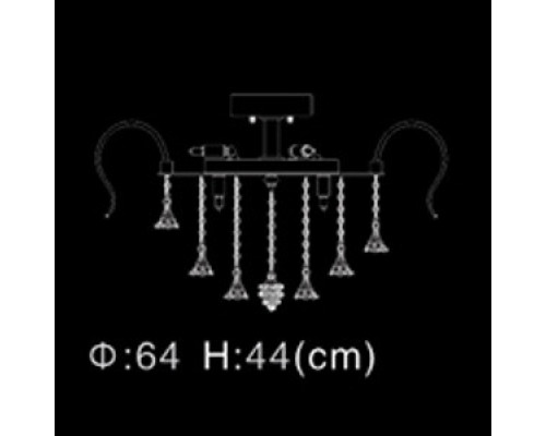 Сделать заказ Накладная люстра Illuminati MX102773-9A| VIVID-LIGHT.RU