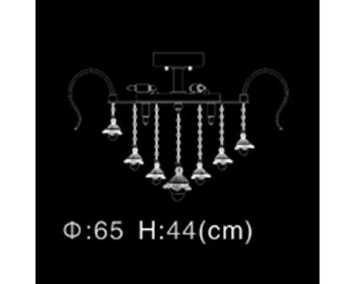 Оформить заказ Накладная люстра Illuminati MX102773-9B| VIVID-LIGHT.RU