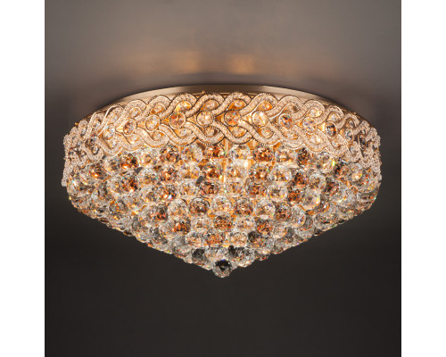 Купить Накладная люстра Eurosvet 3296/16 золото/прозрачный хрусталь Strotskis| VIVID-LIGHT.RU