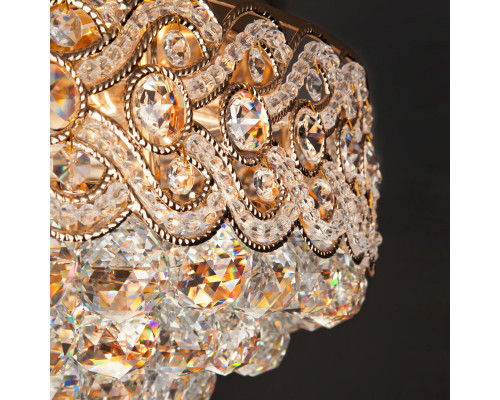 Купить Накладная люстра Eurosvet 3296/16 золото/прозрачный хрусталь Strotskis| VIVID-LIGHT.RU