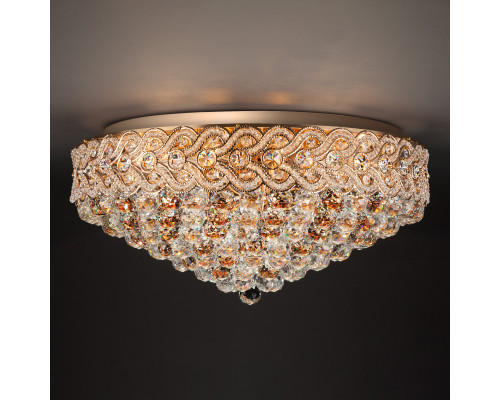 Купить Накладная люстра Eurosvet 3296/16 золото/прозрачный хрусталь Strotskis| VIVID-LIGHT.RU