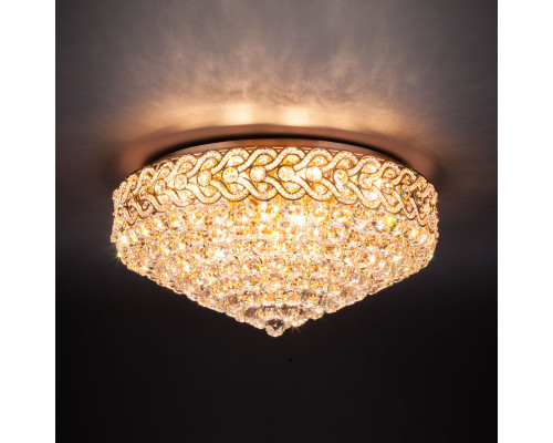 Купить Накладная люстра Eurosvet 3296/16 золото/прозрачный хрусталь Strotskis| VIVID-LIGHT.RU