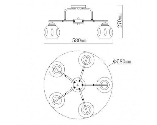 Сделать заказ Накладная люстра DeMarkt 324017805| VIVID-LIGHT.RU