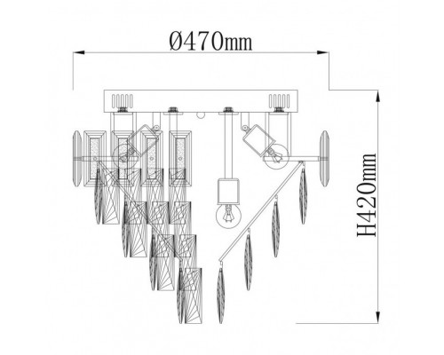 Оформить заказ Накладная люстра DeMarkt 111014416| VIVID-LIGHT.RU