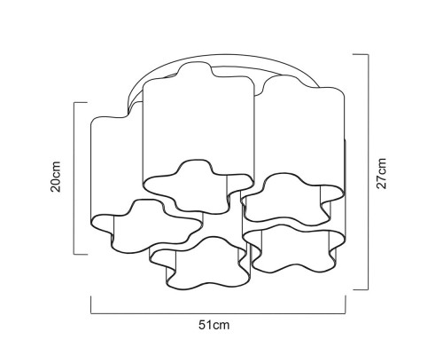 Купить Накладная люстра ARTE Lamp A3479PL-5CC| VIVID-LIGHT.RU