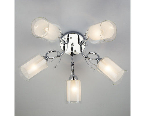 Купить Накладная люстра Eurosvet 30122/5 хром| VIVID-LIGHT.RU