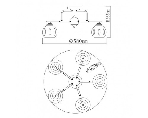 Заказать Накладная люстра DeMarkt 324017505| VIVID-LIGHT.RU