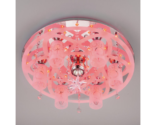 Купить Накладная люстра Eurosvet 70202/7 хром/синий+красный+фиолетовый| VIVID-LIGHT.RU