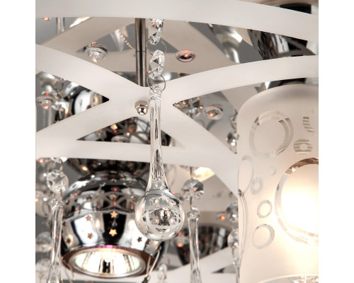 Купить Накладная люстра Eurosvet 70202/7 хром/синий+красный+фиолетовый| VIVID-LIGHT.RU