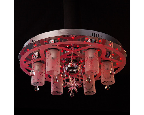 Купить Накладная люстра Eurosvet 70202/7 хром/синий+красный+фиолетовый| VIVID-LIGHT.RU