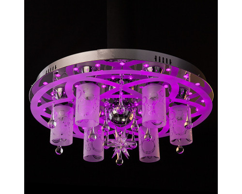 Купить Накладная люстра Eurosvet 70202/7 хром/синий+красный+фиолетовый| VIVID-LIGHT.RU