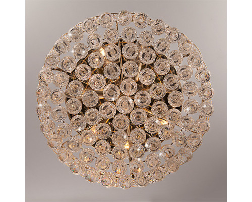 Купить Накладная люстра Eurosvet 3296/8 золото/прозрачный хрусталь Strotskis| VIVID-LIGHT.RU