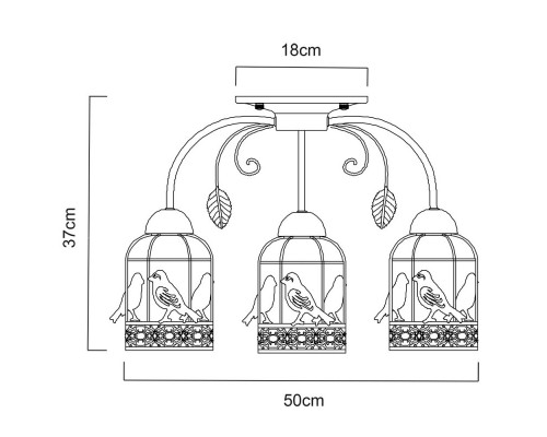 Заказать Накладная люстра ARTE Lamp A5090PL-3WG| VIVID-LIGHT.RU