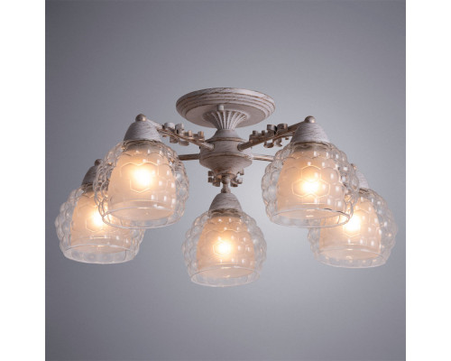 Купить Накладная люстра ARTE Lamp A7695PL-5WG| VIVID-LIGHT.RU