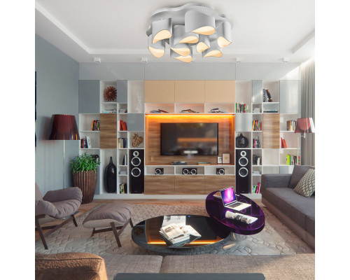 Оформить заказ Накладная люстра iLedex 8189-6-X-T WH| VIVID-LIGHT.RU