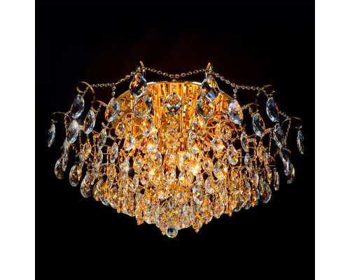Сделать заказ Накладная люстра Eurosvet 10081/12 золото/прозрачный хрусталь Strotskis| VIVID-LIGHT.RU