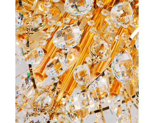 Сделать заказ Накладная люстра Eurosvet 10081/12 золото/прозрачный хрусталь Strotskis| VIVID-LIGHT.RU