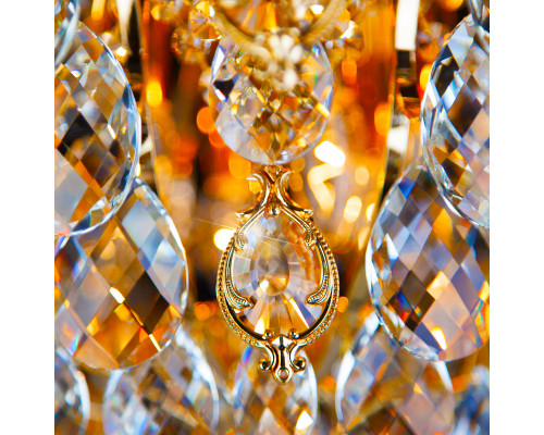 Сделать заказ Накладная люстра Eurosvet 10081/12 золото/прозрачный хрусталь Strotskis| VIVID-LIGHT.RU