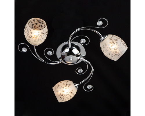 Заказать Накладная люстра Eurosvet 9677/3 хром| VIVID-LIGHT.RU