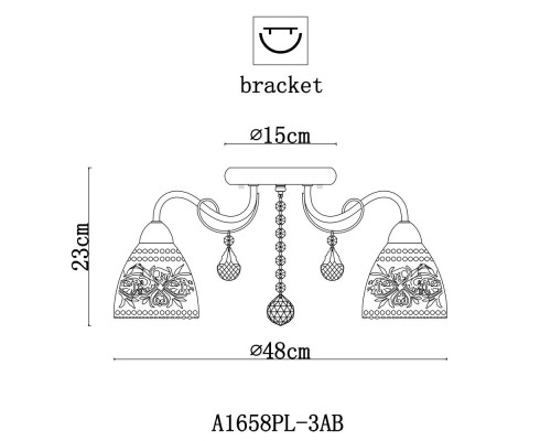 Купить Накладная люстра ARTE Lamp A1658PL-3AB| VIVID-LIGHT.RU