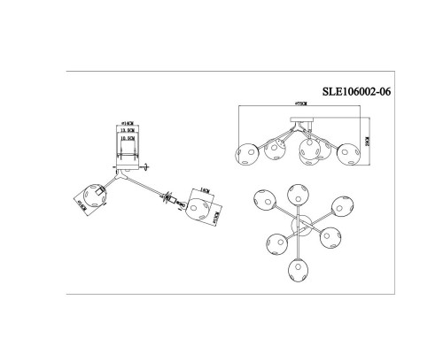 Оформить заказ Накладная люстра Evoluce SLE106002-06| VIVID-LIGHT.RU