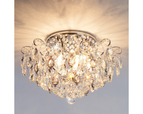 Заказать Накладная люстра Eurosvet 10081/6 хром/прозрачный хрусталь Strotskis| VIVID-LIGHT.RU
