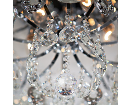 Заказать Накладная люстра Eurosvet 10081/6 хром/прозрачный хрусталь Strotskis| VIVID-LIGHT.RU