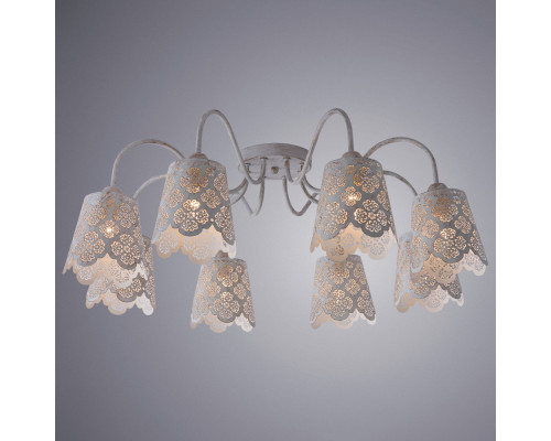 Сделать заказ Накладная люстра ARTE Lamp A2032PL-8WG| VIVID-LIGHT.RU