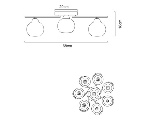 Сделать заказ Накладная люстра ARTE Lamp A6058PL-8CC| VIVID-LIGHT.RU