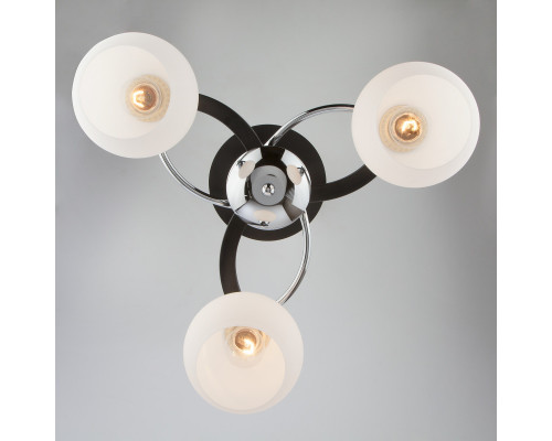 Купить Накладная люстра Eurosvet 9654/3 хром/венге| VIVID-LIGHT.RU