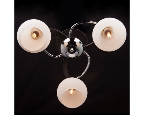 Купить Накладная люстра Eurosvet 9654/3 хром/венге| VIVID-LIGHT.RU