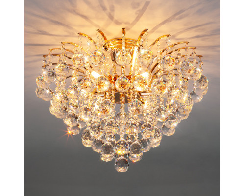 Заказать Накладная люстра Eurosvet 3299/6 золото/прозрачный хрусталь Strotskis| VIVID-LIGHT.RU