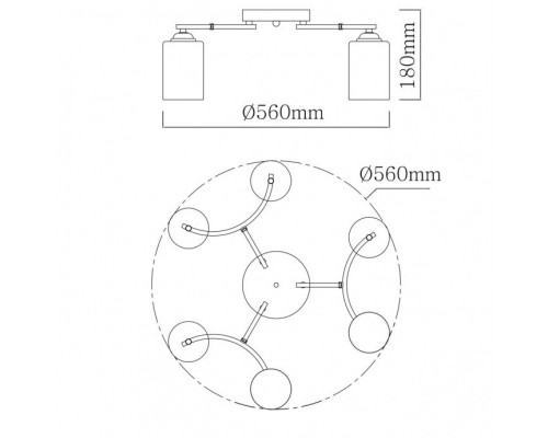Оформить заказ Накладная люстра DeMarkt 106010606| VIVID-LIGHT.RU