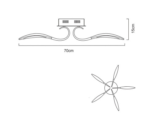 Заказать Накладная люстра ARTE Lamp A9442PL-5WH| VIVID-LIGHT.RU