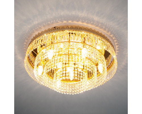 Заказать Накладная люстра Eurosvet 10078/10 золото/прозрачный хрусталь Strotskis| VIVID-LIGHT.RU