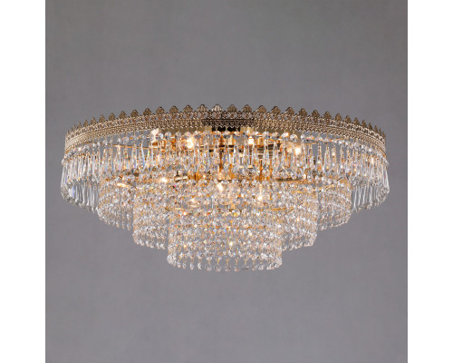 Заказать Накладная люстра Eurosvet 10078/10 золото/прозрачный хрусталь Strotskis| VIVID-LIGHT.RU