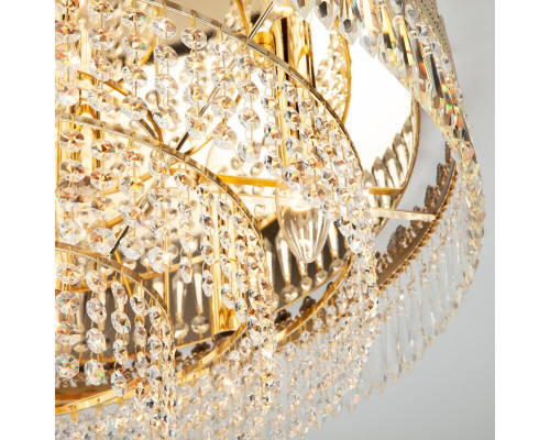 Заказать Накладная люстра Eurosvet 10078/10 золото/прозрачный хрусталь Strotskis| VIVID-LIGHT.RU